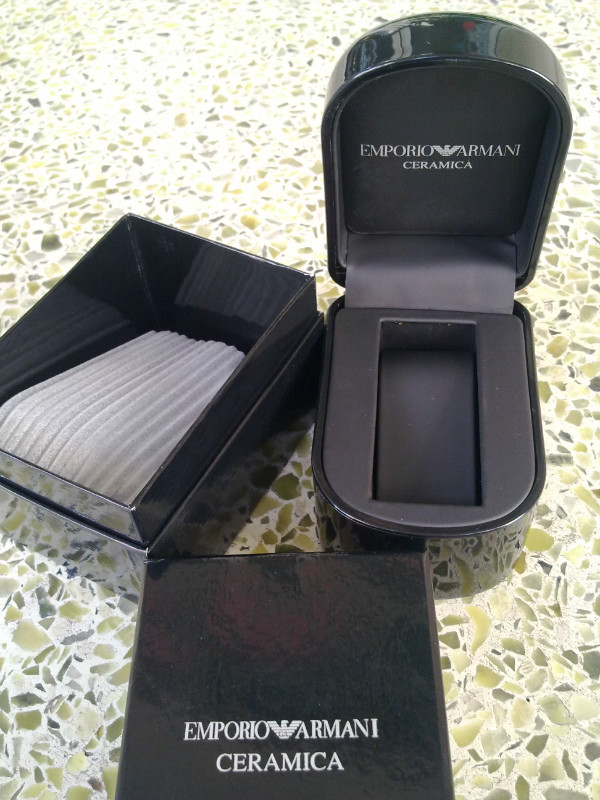 New Emporio Armani Ceramic Style Watch Box